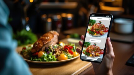 Fototapeta na wymiar Event catering service, foods business provides menu and price online platform for clients, AI generated, copy space for text