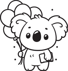 coloring page koala