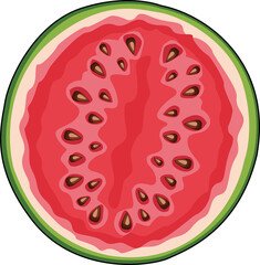 スイカ（watermelon）(PNG)