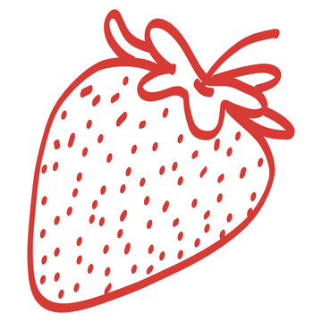 recommend clip art: Strawberry Doodle Art Line Drawing Icon