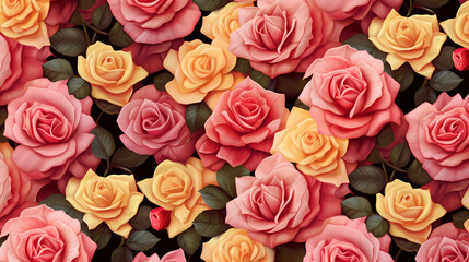 Seamless flower background, colorful flower background