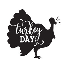 Turkey Day. Vector Design on White Background