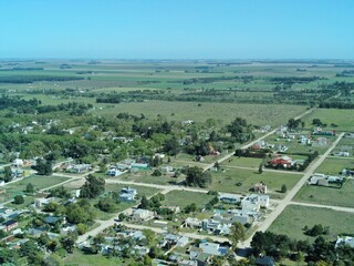 aerial view of the small town