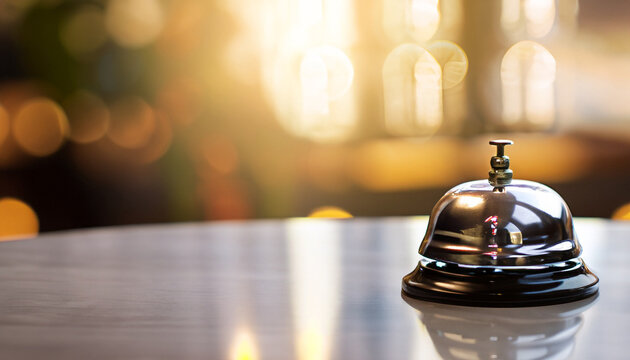 Restaurant service bell vintage with bokeh