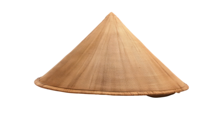 Vietnamese Conical Hat (Non La) isolated on transparent and white background.PNG image.