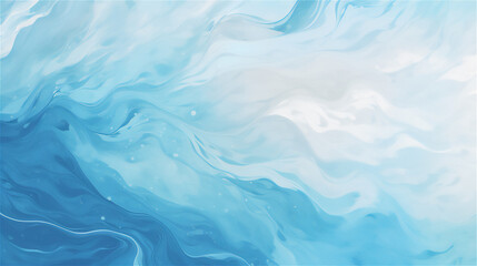 Serenity of Ocean Waves: A Marbled Blue Abstract
