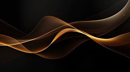 Black Gold Modern Background with Elegant Lines, Generative AI