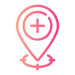 Obraz premium location Gradient icon