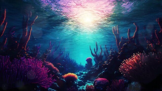  Coral Reef Underwater - Ai Animation