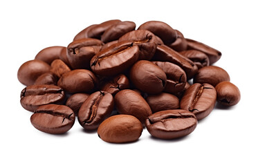 Coffee Beans Isolated on Transparent Background
