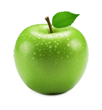 Green Apple Isolated on Transparent Background
