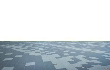 Brick floor isolated on white background