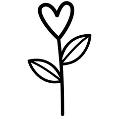 Flower Line Icon Vector Illustration 