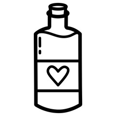 Potion Line Icon Vector Illustration 