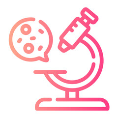 microscope Line Gradient Icon