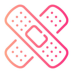 band aid Line Gradient Icon