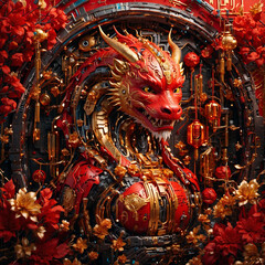 Chines New Year Celebration, Background, Dragon 