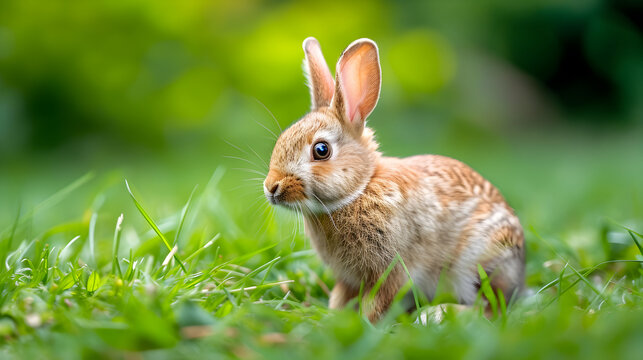 rabbit in the grass, generative ai