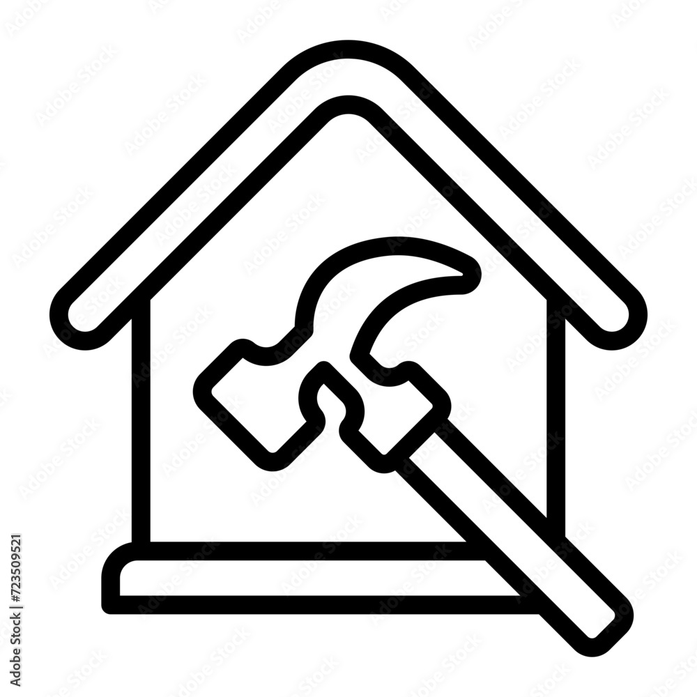 Poster Home Renovation Icon