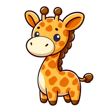 Sticker with the image of a giraffe