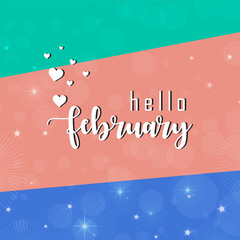 february vector background. it is suitable for card, banner, or poster
