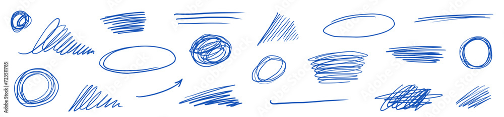 Aufkleber scratch pen line scribble pencil vector. scratch texture, pen line sketch mark, brush stroke. hand d
