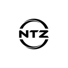 NTZ letter logo design with white background in illustrator, cube logo, vector logo, modern alphabet font overlap style. calligraphy designs for logo, Poster, Invitation, etc.