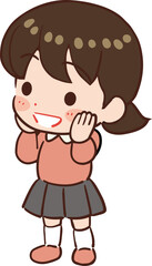 ときめく子どものイラスト