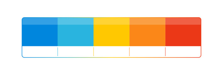 5色のシンプルな図表のテンプレート - 明るい色のインフォグラフィック