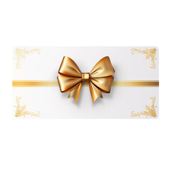 card with golden ribbon