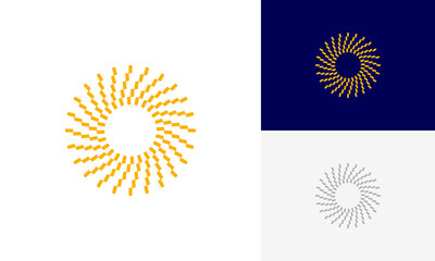 sun abstract logo design vector