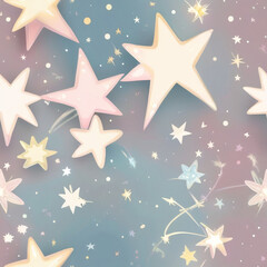 Abstract geometric seamless pattern with soft colors