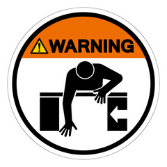 Warning Hand Crush Hazard Symbol Sign, Vector Illustration, Isolate On White Background Label .EPS10