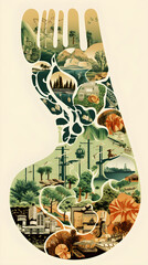 Ecological Footprint: Visual Representation of Humanity's Impact on the Planet