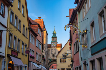 Rothenburg ob der Tauber Germany, city skyline at Roderbrunnen the Town on Romantic Road of Germany