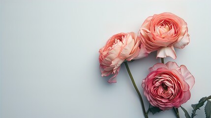 Elegant Blooming Roses on a Soft Background