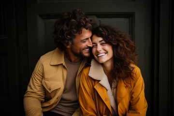 Closeup of a happy lovely couple