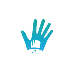 Fototapeta premium hand magic logo design illustration.