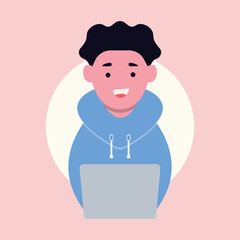 simple modern freelance concept entrepreneur vector illustration