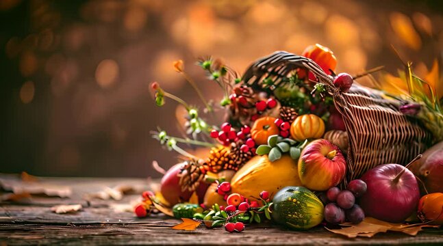 a pile of fruit sitting on top of a wooden table