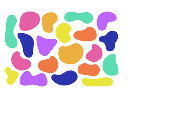 Colorful abstract shapes sticker set