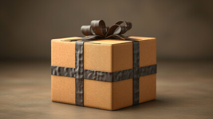 gift box on black background