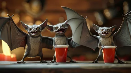 Muurstickers As they sip their red drinks from tiny cups bats dressed as vampires can be heard swapping stories about the scariest humans theyve encountered including one who tried to © Justlight