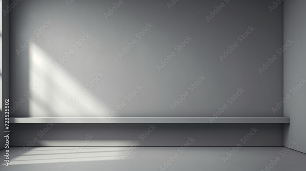 Poster abstract gray studio background texture for product presentation with shadow and light. generative a