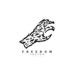 Vintage werewolf hand vector art design illustration