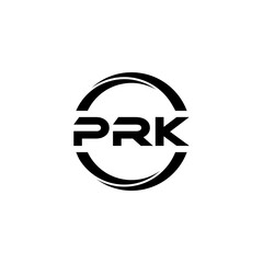 PRK letter logo design with white background in illustrator, cube logo, vector logo, modern alphabet font overlap style. calligraphy designs for logo, Poster, Invitation, etc.