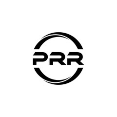 PRR letter logo design with white background in illustrator, cube logo, vector logo, modern alphabet font overlap style. calligraphy designs for logo, Poster, Invitation, etc.
