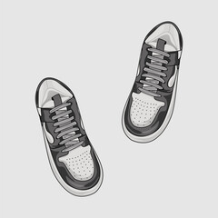 Sneaker Shoes Footwear_Vector And Illustration