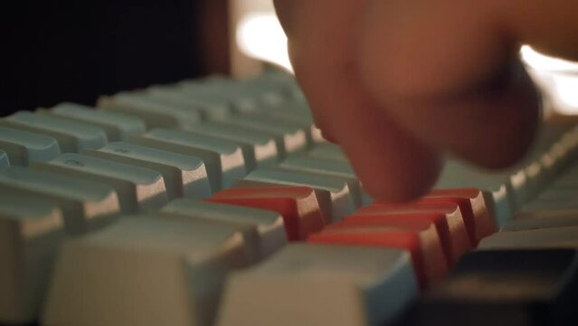 crafting prose typing with the keys of a mechanical computer keyboard where vintage aesthetics meet modern creativity