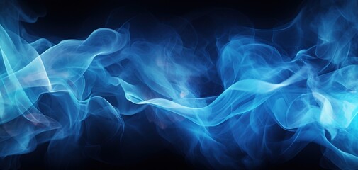Obraz premium artistic illusion blue smoke